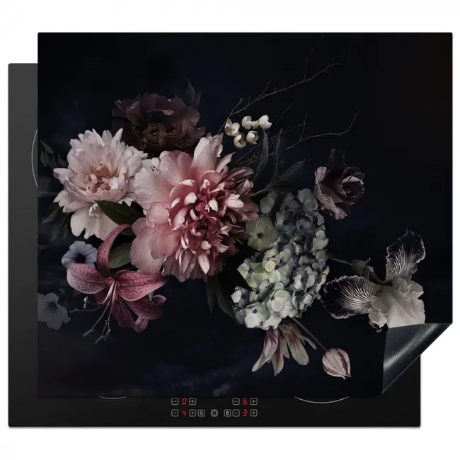 Nachtelijke Flora Symfonie Inductie beschermer vinyl 3mm middel -3d