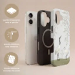 Minimalistisch - Kraanvogels - Blauw Toughcase MagSafe Apple iPhone 17 klein -USP_Lagen_FR