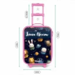 Dieren - Astronaut - Planeten - Sterren Kinderkoffer - Roze klein -productfoto_formaten