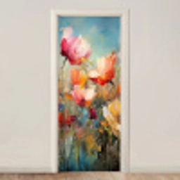 Bloemen - Watercolor - Kunst - Botanisch - Natuur deurposter klein -3d_beige