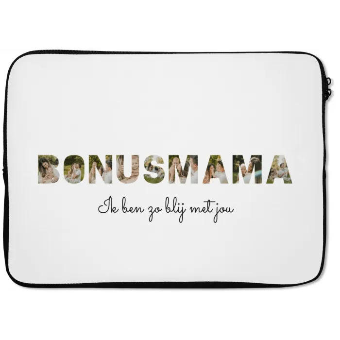 Bonusmama - Lettercollage laptophoes neopreen klein -zkaufland3dotto