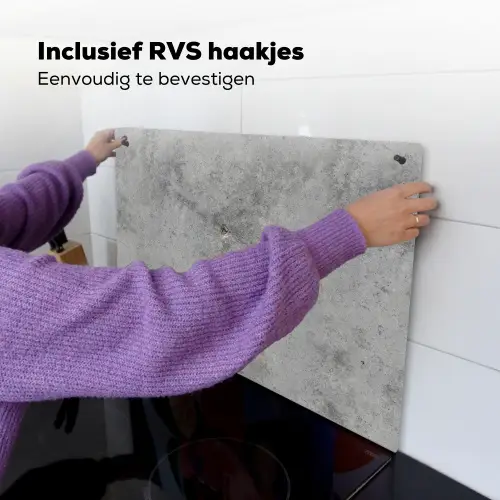 Beton - Grijs - Patronen Inductie beschemer met haakjes klein 777 -ky-ophangen-nl