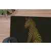 Zebra - Strepen - Goud muismat rubber klein -closeup
