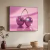 Glitter - Discobol - Roze - Kersen Textielframe zwart klein -sfeer3