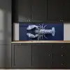 Kreeft - Porselein - Delfts - Blauw keuken achterwand 2 middel -sfeer1