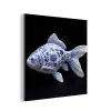 Porselein - Goudvis - Delfts - Blauw aluminium wit klein -3d