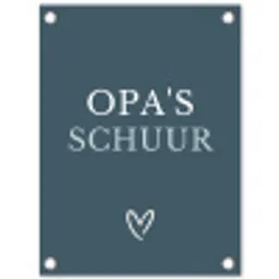 Opa's Schuur met Hart tuinposter los doek klein -3d