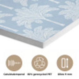 Palmboom - Modern - Blauw PET vilt klein 837 -closeup_NL