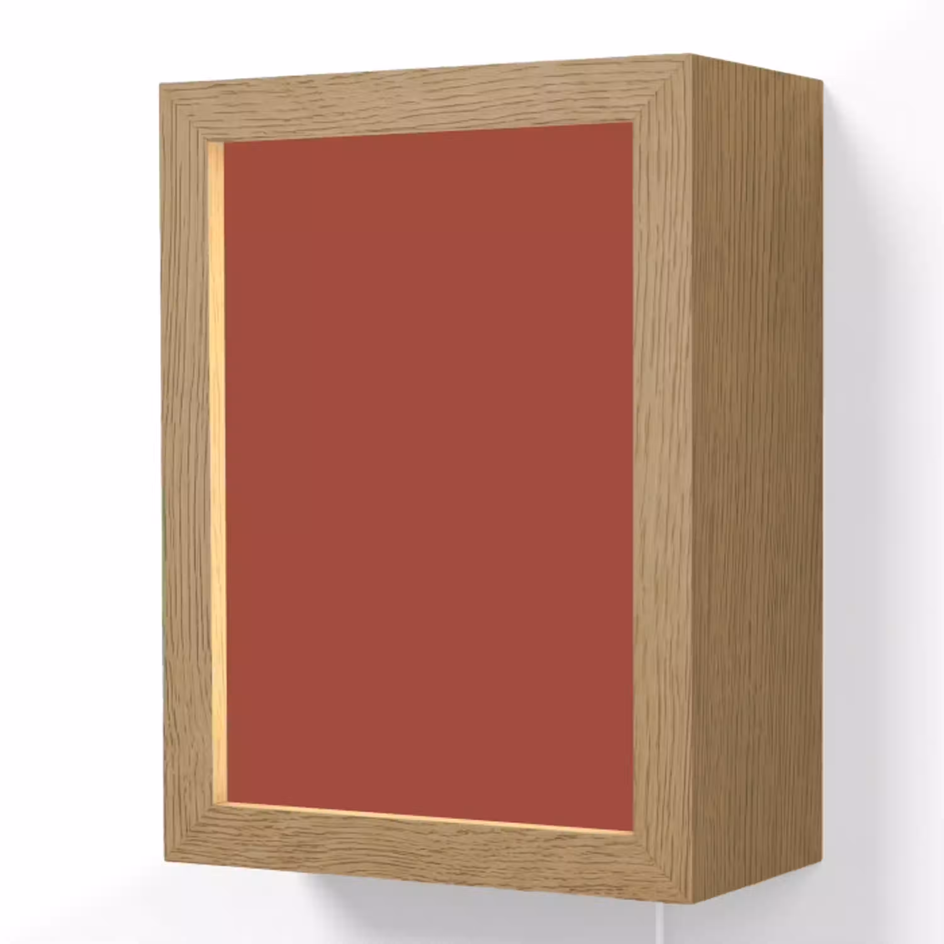 Burnt - Copper - Rood Light Box met kabel (Wandlamp) klein 929 -3d