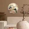 Toekan - Vogels - Bloemen - Tak Wandcirkel kunststof plaat 5mm dik klein -sfeer1