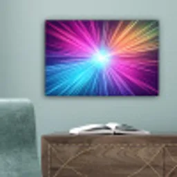 Abstract - Light - Burst - Modern - Colorful canvas 2cm klein -sfeer4