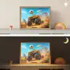 Monstertruck - Voetbal - Woestijn Light Box met batterij (Wandlamp kind) middel -sfeer3_kind