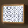 Modern - Patroon - Blauw - Roze Light Box met batterij (Wandlamp) middel 907 -z3d_website