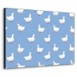 Ganzen - Elegant - Blauw Textielframe zwart klein 947 -3d