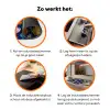Bloemen - Patroon - Blauw - Contrast Inductie beschermer vinyl 3mm klein -zzzzzzz-td-werking