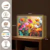 Felgekleurd - Bloemblaadjes - Abstract Light Box met batterij (Wandlamp) middel -USP_websiteoverzichtNL