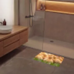 Pijltje - Eend - Natuur - Geel Badmat klein -sfeer2