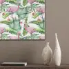 Bladeren - Flamingo - Bloemen - Jungle PET vilt klein -sfeer6_closeup