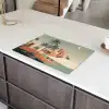 Nachtlandschap - Kamelen - Sterren - zandduinden Inductie beschermer vinyl 3mm klein -sfeer8