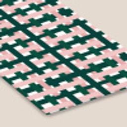Vlechtpatroon - Groen - Roze - Grafisch fotolijst zwart zonder passe partout klein 224 -zsfeer6