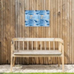 Walvissen - Oceaan - Blauw Tuinposter op houten frame 2 cm dik klein 845 -sfeer4