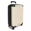 Beige achtergrond met witte bloemetjes NBS - Handbagage koffer - Kinderen Unisex middel -productfoto_3d
