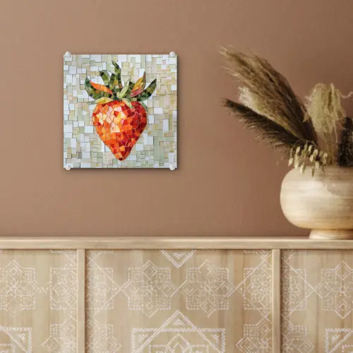 Aardbei - Rood - Mozaïek - Fruit plexiglas 5mm klein -sfeer5