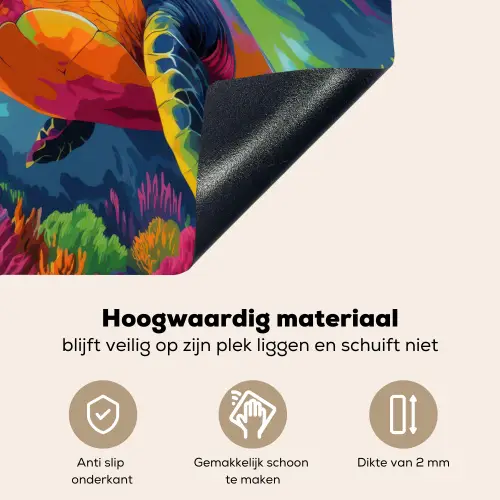 Koraal - Schildpad - Abstract - Water Inductie beschemer met haakjes middel -ky-onderkant-nl