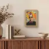 Vrouw - Bril - Strik - Retro Light Box met kabel (Tafellamp) klein -sfeer2