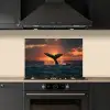 Walvis staart - Water - Zonsondergang keuken achterwand spatscherm klein -sfeer1