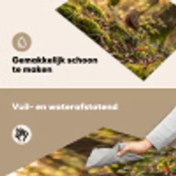 Houtsnip - Bos - Bladeren - Herfst - Gecamoufleerd Inductie beschemer met haakjes klein -ky-schoon-nl
