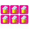 Mok - Wolken - Roze - Minimalitisch onderzetter kurk middel -3d