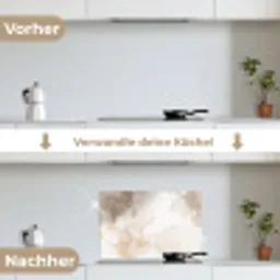 Marmer - Bruin - Gouden keuken achterwand spatscherm klein -voor_na_DE