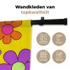 Bloemen - Illustratie - Kleurrijk Wandkleed katoen klein -sfeer2