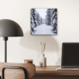 Bos - Winter - Sneeuw - Pad - Natuur aluminium wit klein -sfeer5