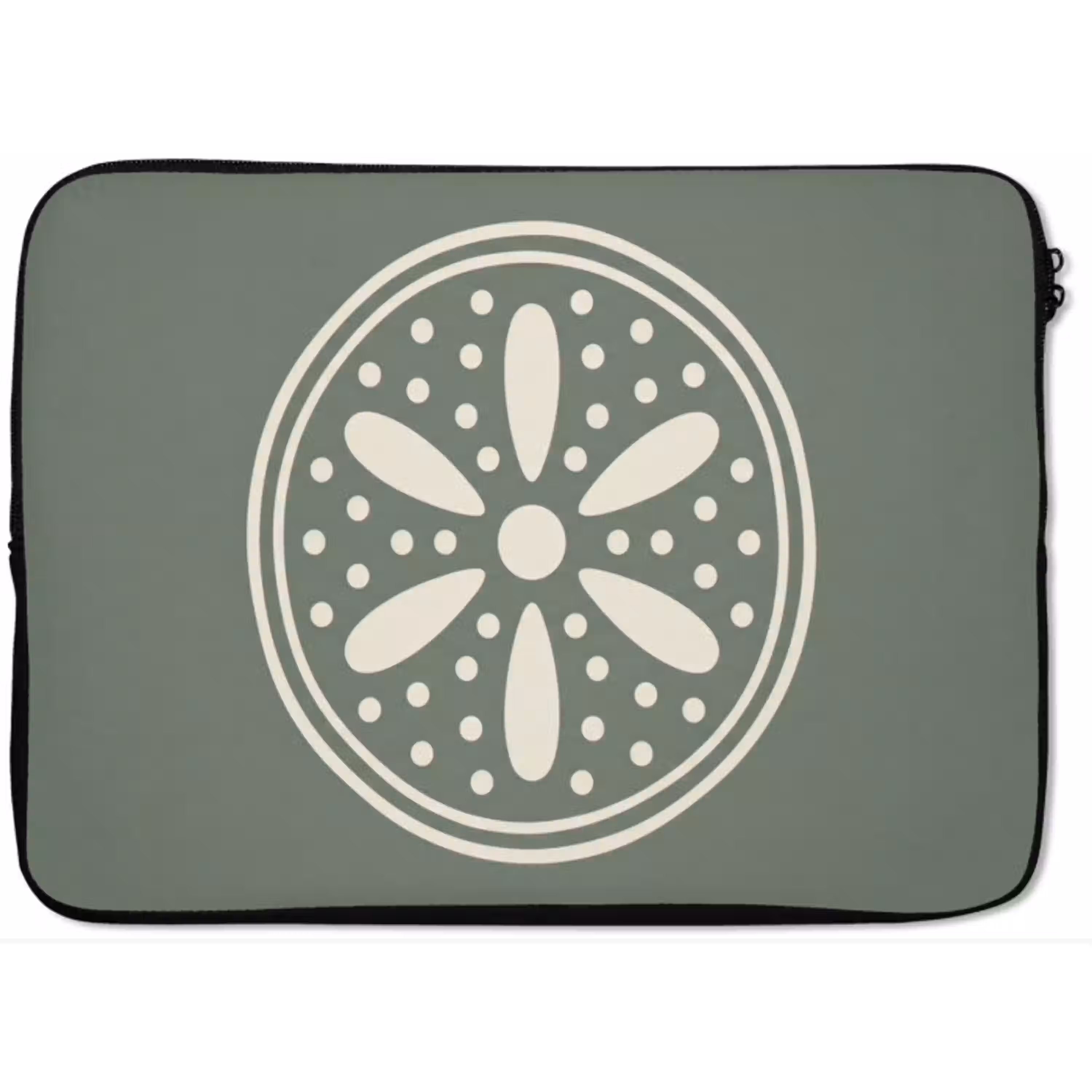 Patroon - Cirkel - Abstract - Groen - Decoratie laptophoes neopreen klein -zkaufland3dotto