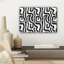 Modern - Lijnen - Zwart canvas 2cm klein 34 -sfeer6