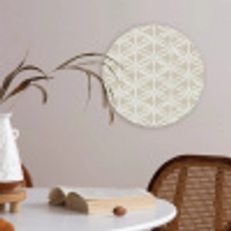 Motief - Modern - Beige Akoestische PET Vilt - Rond klein 838 -sfeer3