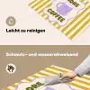 More coffee - Geel - Paars - Strepen - Mok Inductie beschemer met haakjes klein -ky-schoon-de