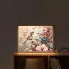Vogels - Bloemen - Roze - Pastel Light Box met batterij (Wandlamp kind) middel -sfeer1_kind