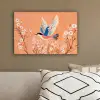 Vogel - Bloesemtakken - Warm - Kleurrijk canvas 2cm klein -sfeer3