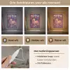 Paard - Bloemen - Paars - Vlinder Light Box met kabel (Kinderlampje) klein -USP_lichtkleurNL
