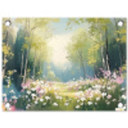 Bos - Schilderstijl - Kleurrijk tuinposter los doek klein -3d