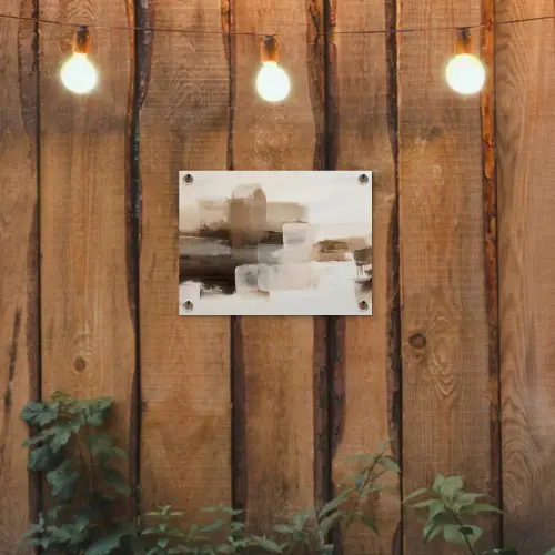 Penseelstreken - Abstract landschap - Rust tuinposter los doek klein -sfeer1