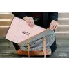 Nice - Strepen - Roze laptophoes neopreen klein -tas