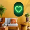 Neon - Groen - Licht Wandcirkel Ovaal Glas middel -sfeer4