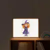 Toverheks - Sterren - Paars Light Box met batterij (Wandlamp kind) middel -sfeer1_kind