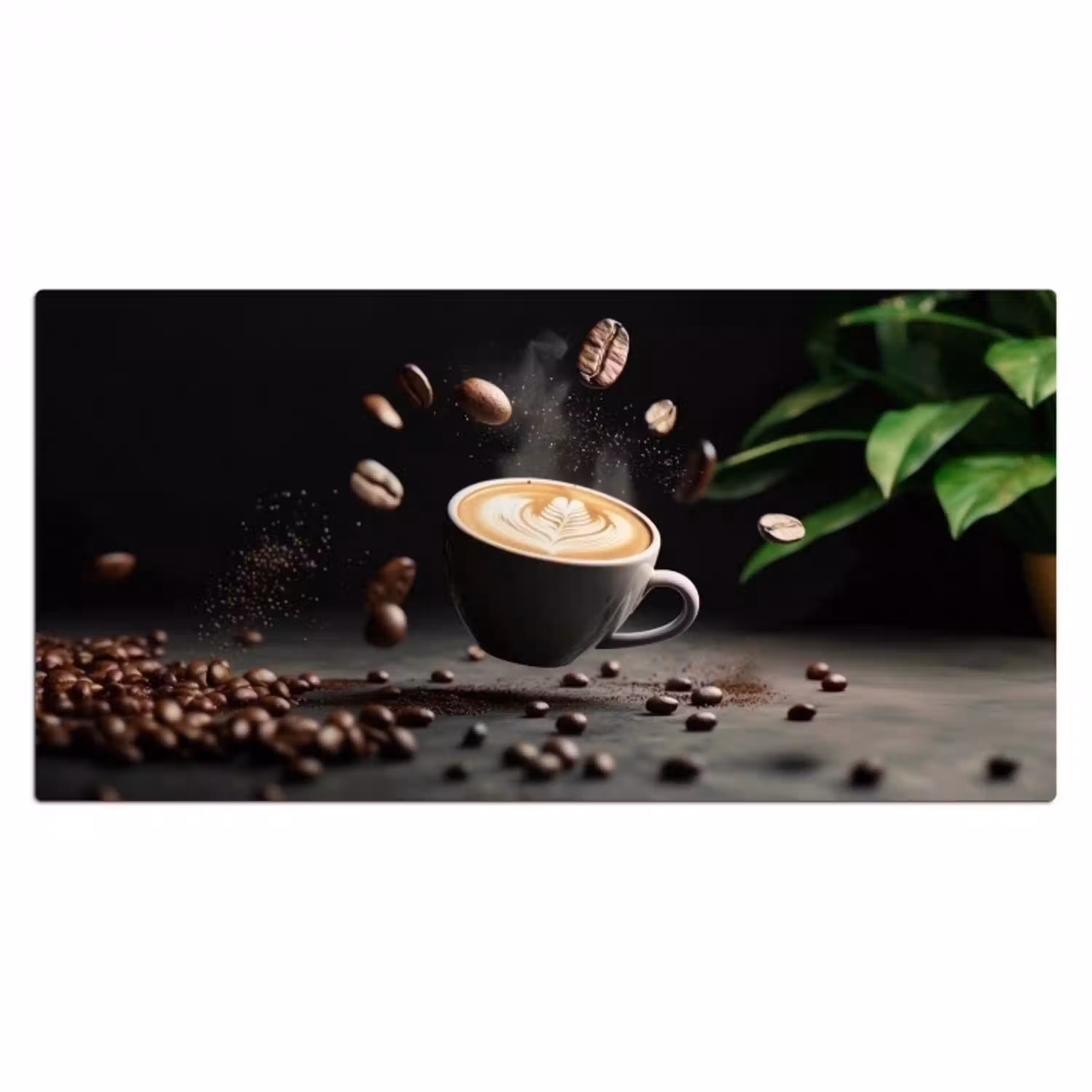 Cappuccino - Kop - Bonen - Bruin Muismat XXL klein -3d_leeg