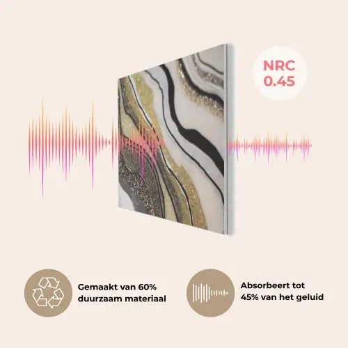 Edelsteen - Abstract - Marmer - Natuur PET vilt klein -USP_NL