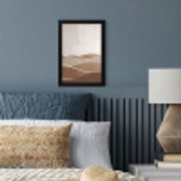 Abstract - Golven - Modern - Beige fotolijst zwart zonder passe partout klein -sfeer3